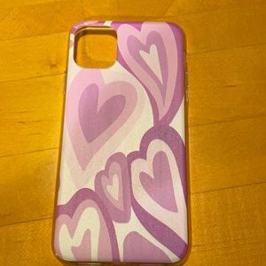 Purple hearted phone case